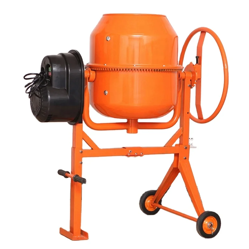 Mini Max Professional Manufacture Portable Concrete Mixer Yellow Unique Marketing Steel Motor Power Building Charging Food Sales