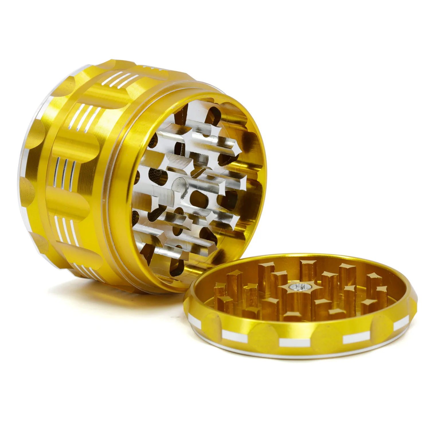 Metal aluminum alloy crusher 63mm 4 layer personality grinders 4408