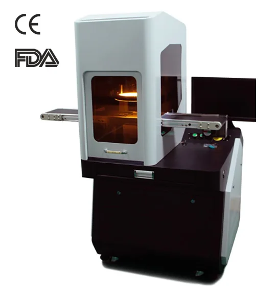 
CCD Visual Positioning JPT MOPA M7 20W 30W 60W 80W 100W Fiber Laser Marking Machine Half Enclosed Laser Marker CE Certified 