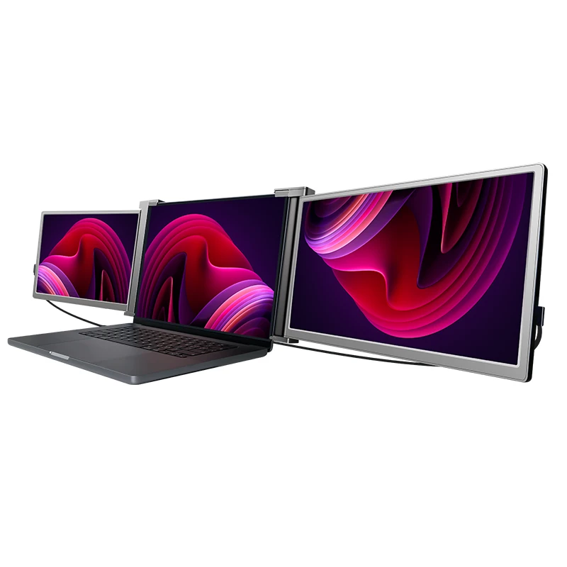 1080P FHD 15 inch Dual Screen Extender LCD Monitor Computer Display Portable Foldable Laptop Smart Gaming Triple Screen Monitor