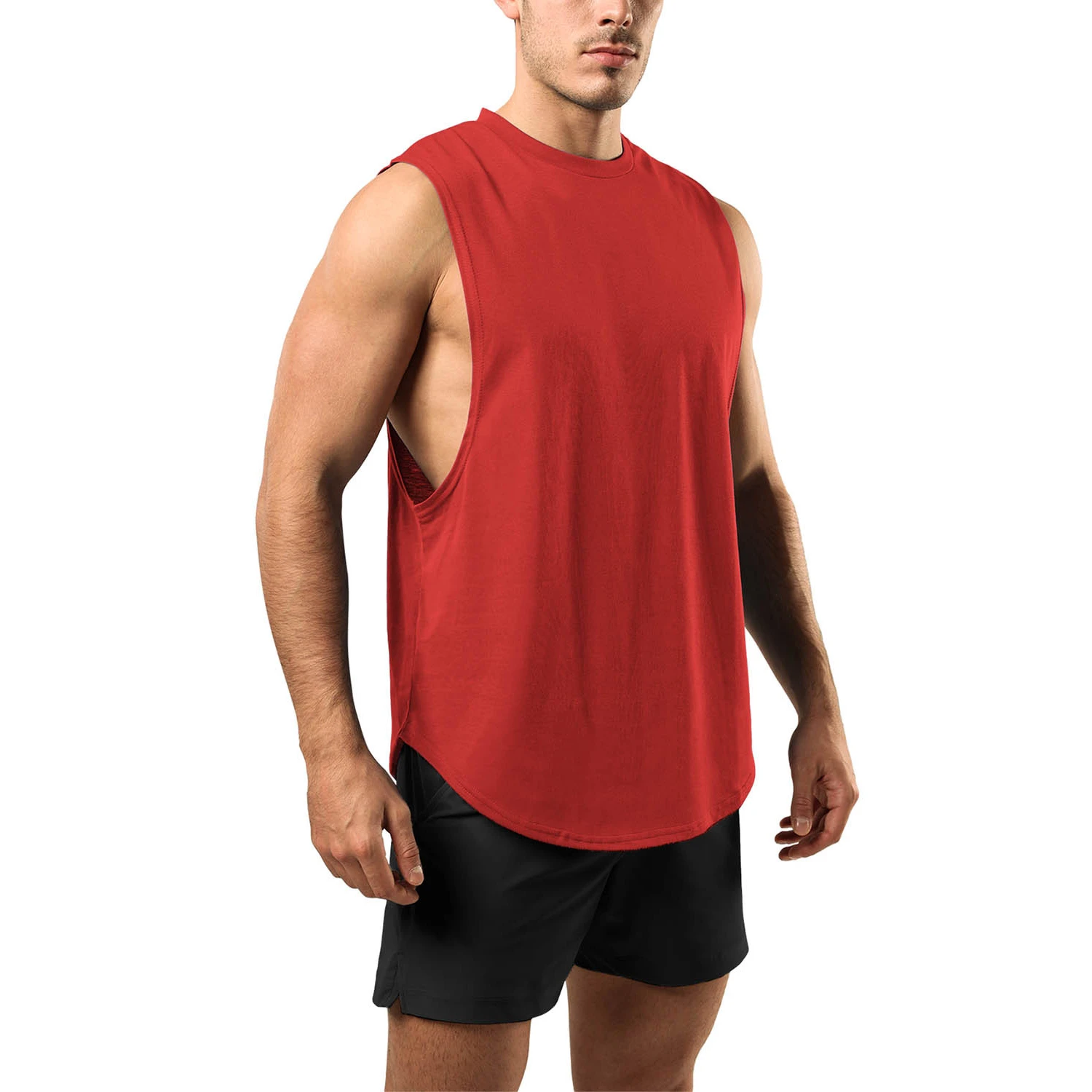 Mens Gym Singlet Workout Sleeveless T shirt Fitness Men Training Tank Tops