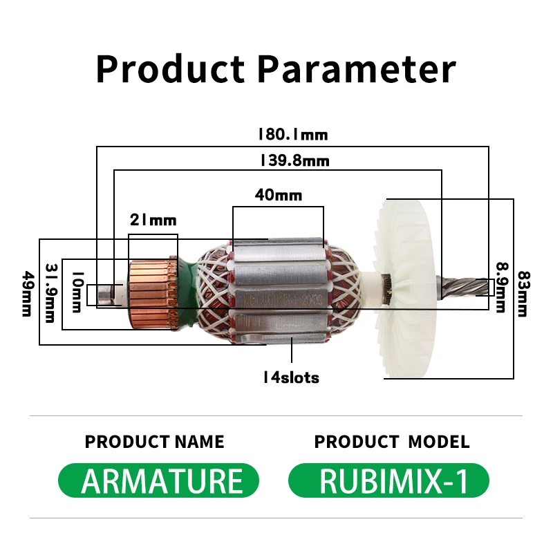 China manufacturer Start   220V-240V 110V full  copper armature  TOP quality  Rubimix-1  power tools spare parts hot sale NewBea