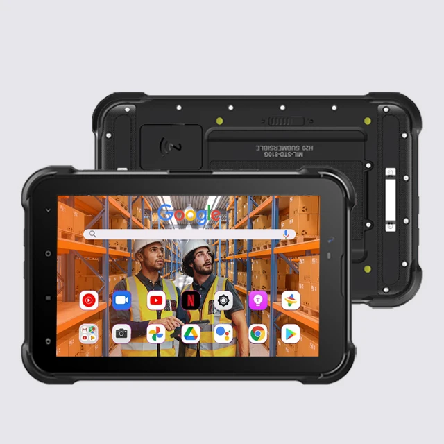 Прочный планшет 1000 Nit 1000Cd M2 Android 12 Octacore с двумя Sim-картами телефонный держатель Lte сканер отпечатков пальцев 8