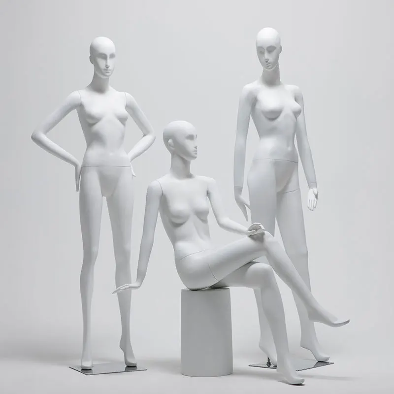 White Female Fiberglass Full Body Mannequin Wholesale Female Breast Clothing Mannequins For Clothes Display
