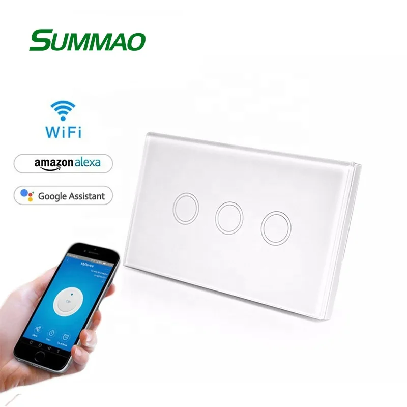 Привлекательный Современный межсетевой экран WIFI выключатель света несколько материалов переключатель