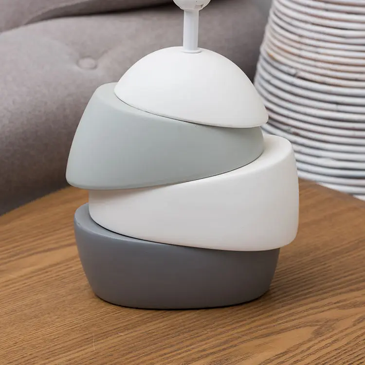 2024 New Novel furniture restaurant office desk light custom ceramic base matte table lamps for home decoration