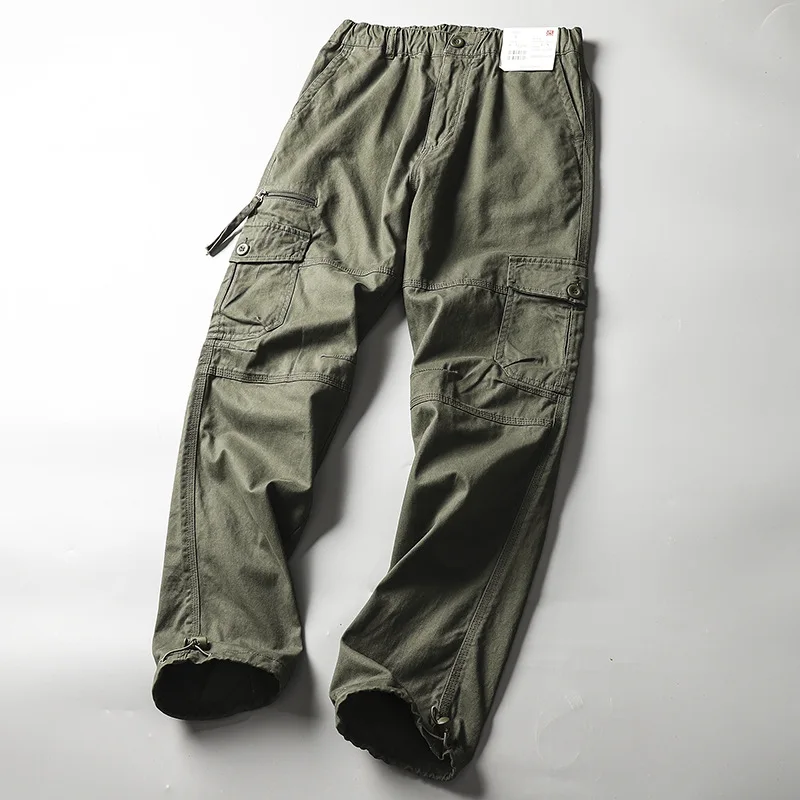 Men Casual Cargo Pants Solid Sweatpants Pockets Jogging Blank Track Custom Sweatpants Trousers For Men Cargo Pants