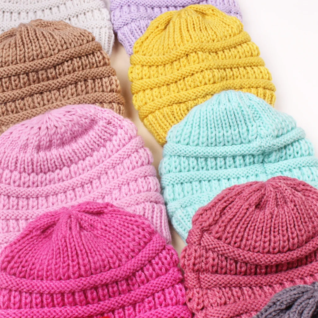 2022 wholesale high quality solid color winter pastel knitted winter hats wool custom logo beanie for women men kids