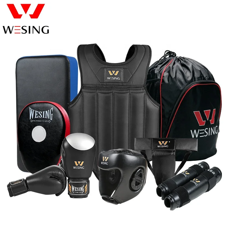Wesing wushu sanda набор из 8 предметов Защитное снаряжение комплект оборудования боксерское