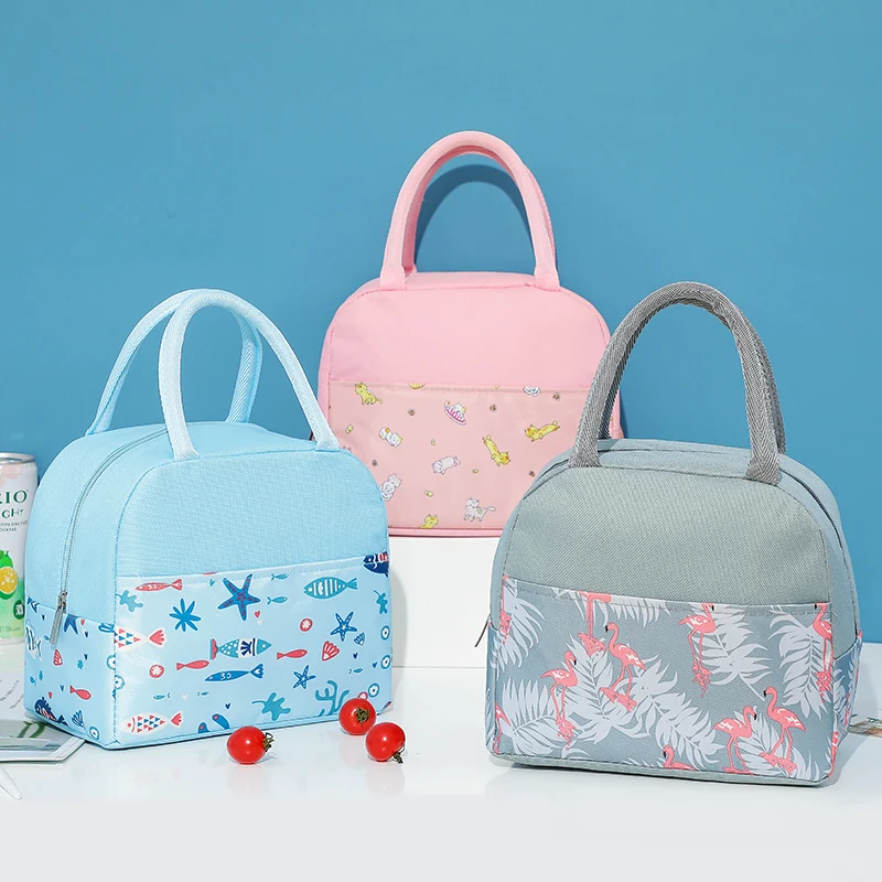 Brivilas fashion unique cartoon design breakfast portable  oxford insulated cooler bags