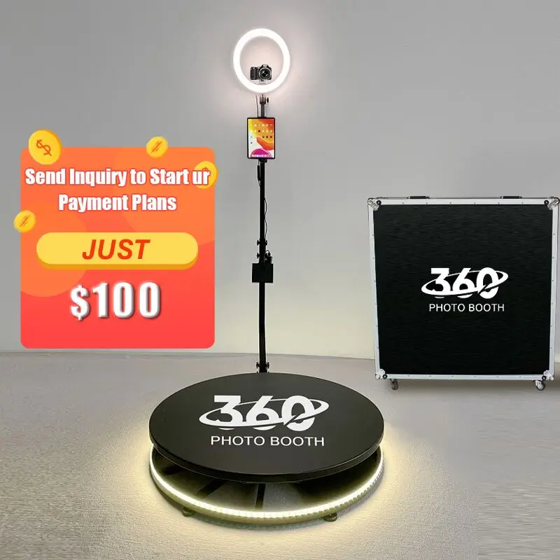 360 spinner video booth 360 background photobooth dslr camera 360 photo booth 100cm octagon