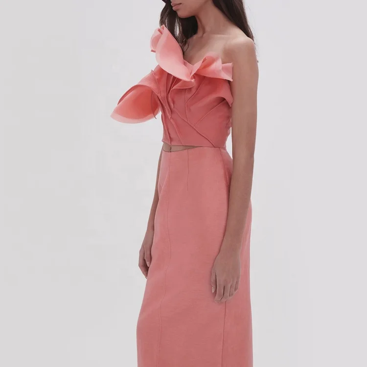 Tongrui New Arrival Grace Linen Ladies Two Piece Set Grace Party Dresses Women Evening Elegance