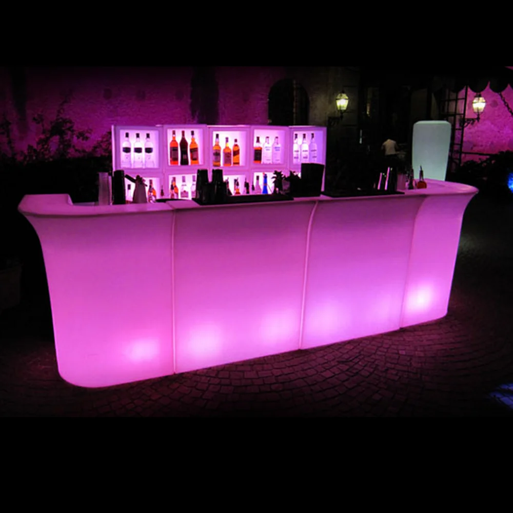 remote control party illuminated led light up bar table nightclub rechargeable led bar counter