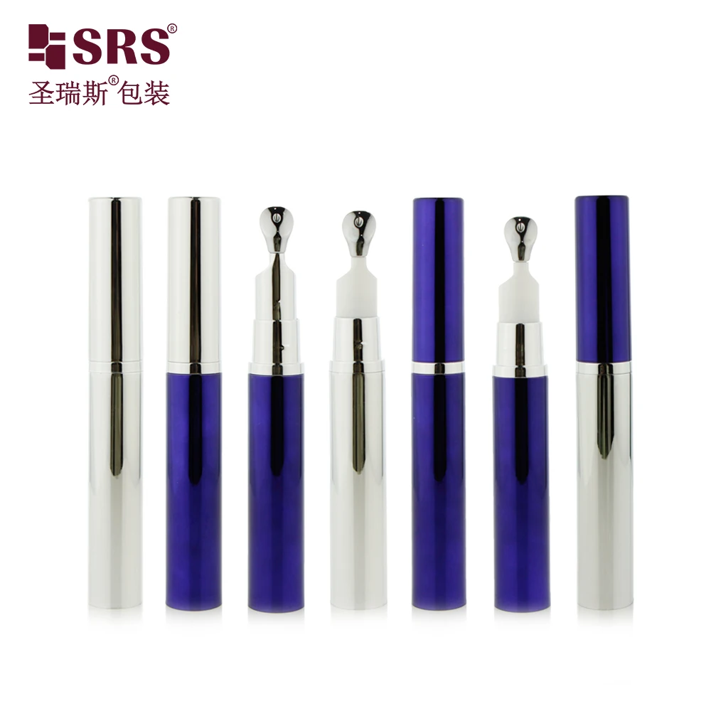 A0031B 10ml New Design Round Empty Spraying Gradient Orange Airless Pump Bottle Slim Size with Gold Metal Tip for Cosmetic