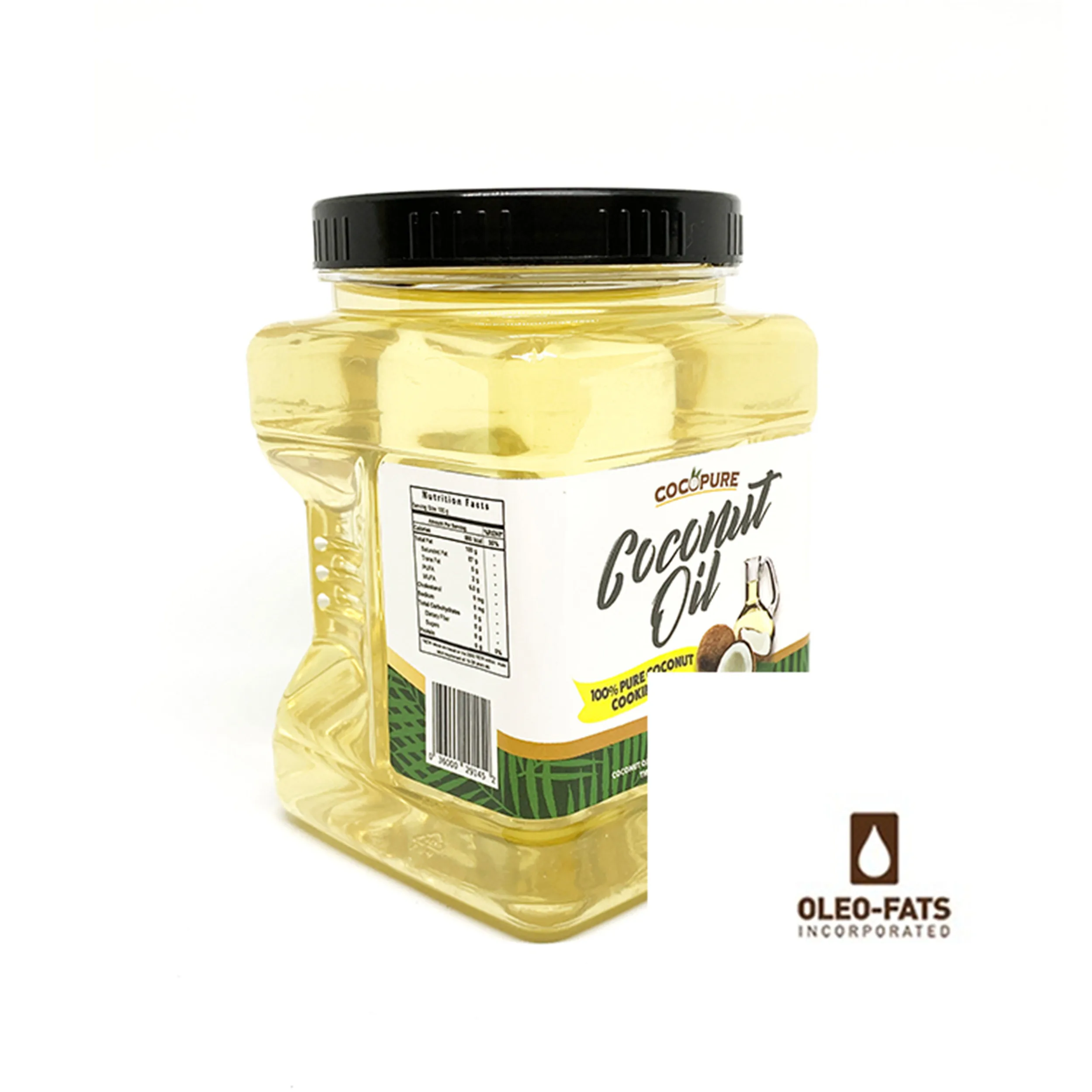 Cocopure Brand Coconut oil 12*1L jar large capacity 25l cooking oil soja cooking oil