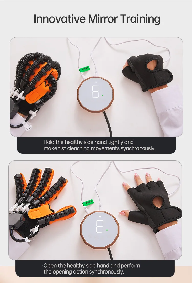 Stroke Hemiplegia Finger Rehabilitation Device Functional Robot Hand Gloves Therapy Stroke Rehabilitation Robotic Glove