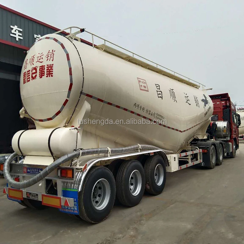 Cement bulker powder tanker semi trailer with optional volume