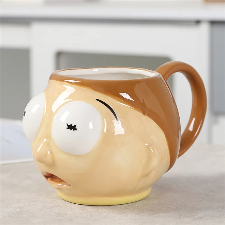 Madou New Product Funny Cartoon Man Shape 3D Cups Porcelain Unique Office Drinking Cup Gift Kids Couple Coffee Mug Coffee Mug