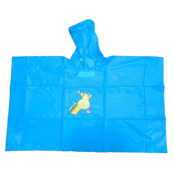 Pvc Children Rain Poncho for Single Use Recycled Plastic Rain Ponchos