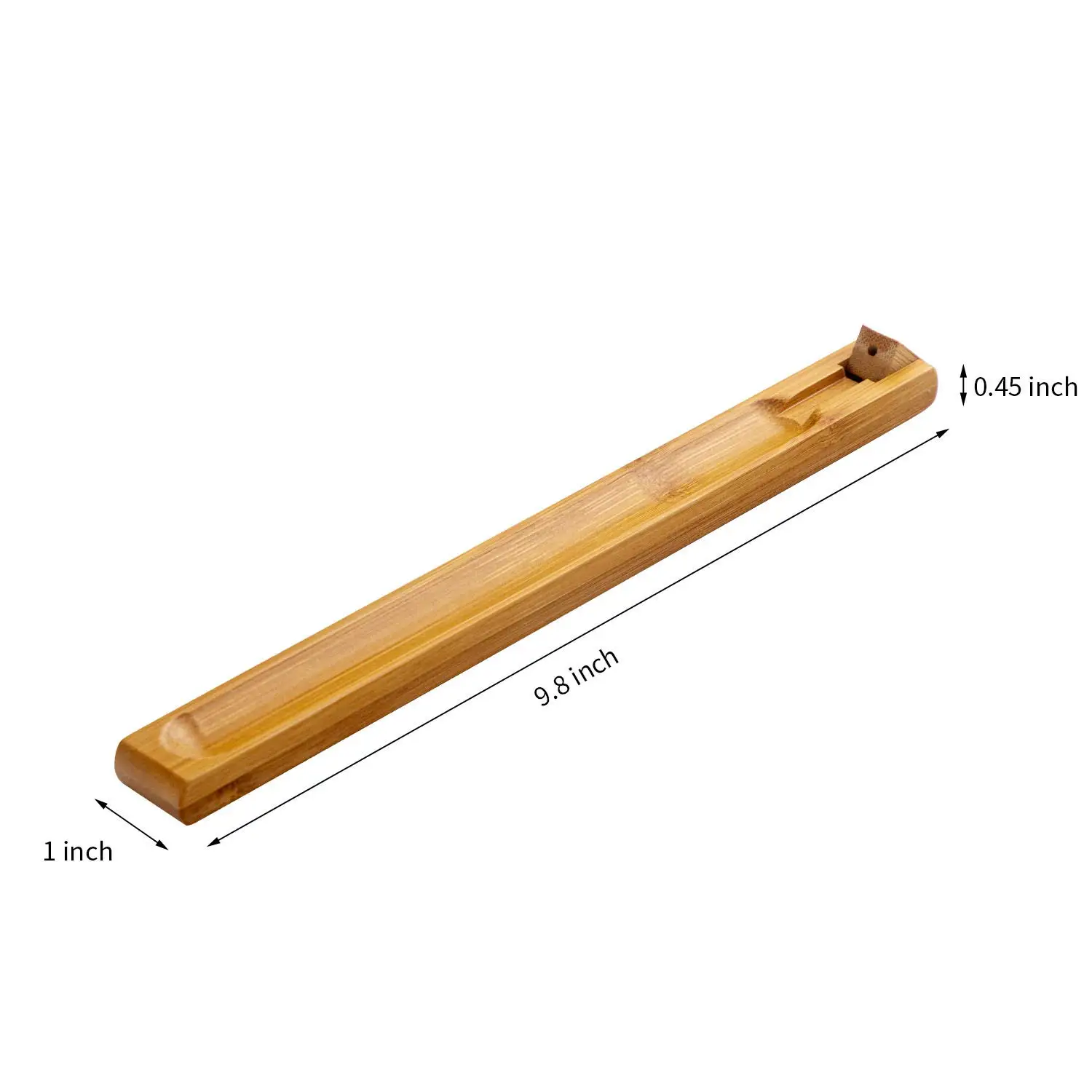 9.85 Inch Bamboo Incense Holder Natural Bamboo Incense Burner for Sticks with Adjustable Angle Wood Incense Sticks Holder