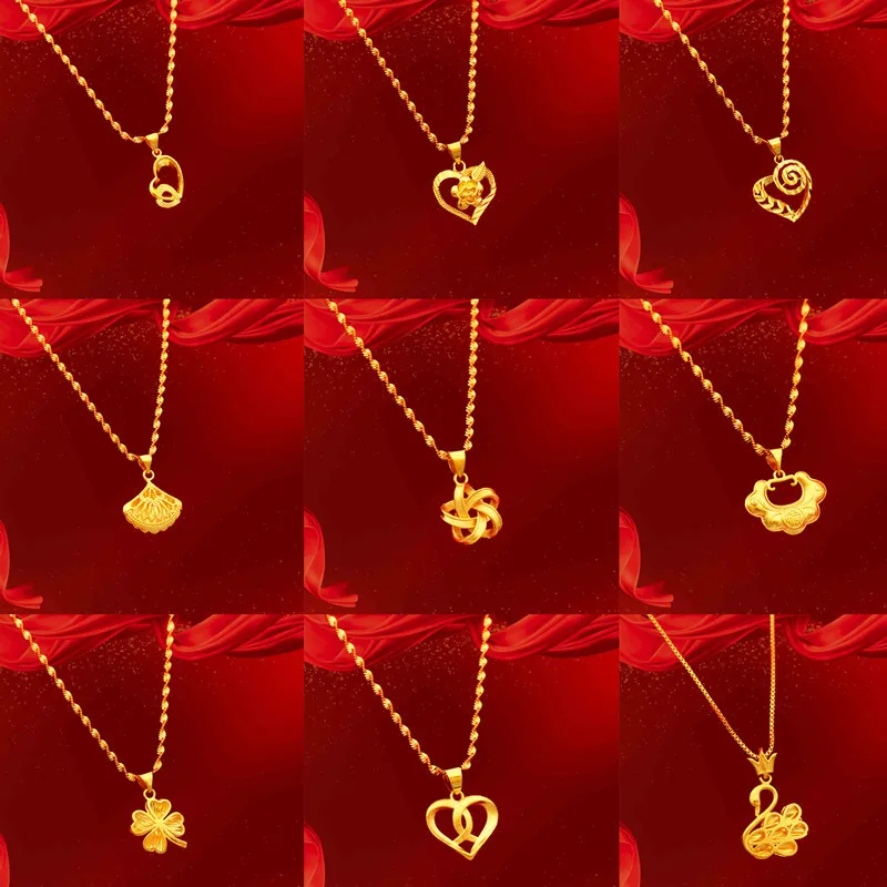 
Factory direct sale colorless clavicle chain 24k gold jewelry hot sale new Dubai ladies fashion chain necklace 
