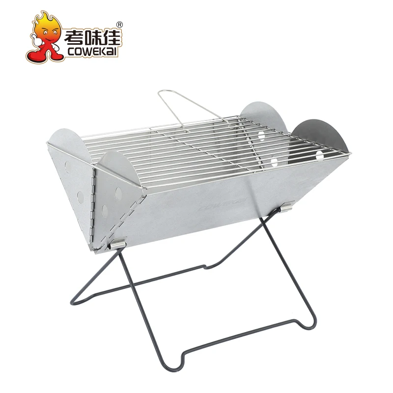 Portable Foldable Outdoor Family Camping Stainless Steel Charcoal Barbecue Bbq Grills