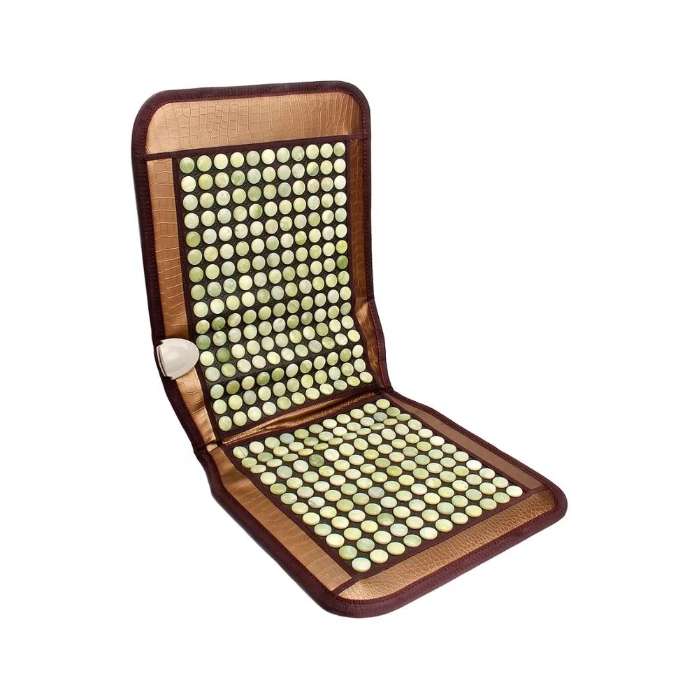Fanocare Wholesale price heating Jade mat Plug-in Heated Chair Cushion Backrest integrated electric heating Jade cushion