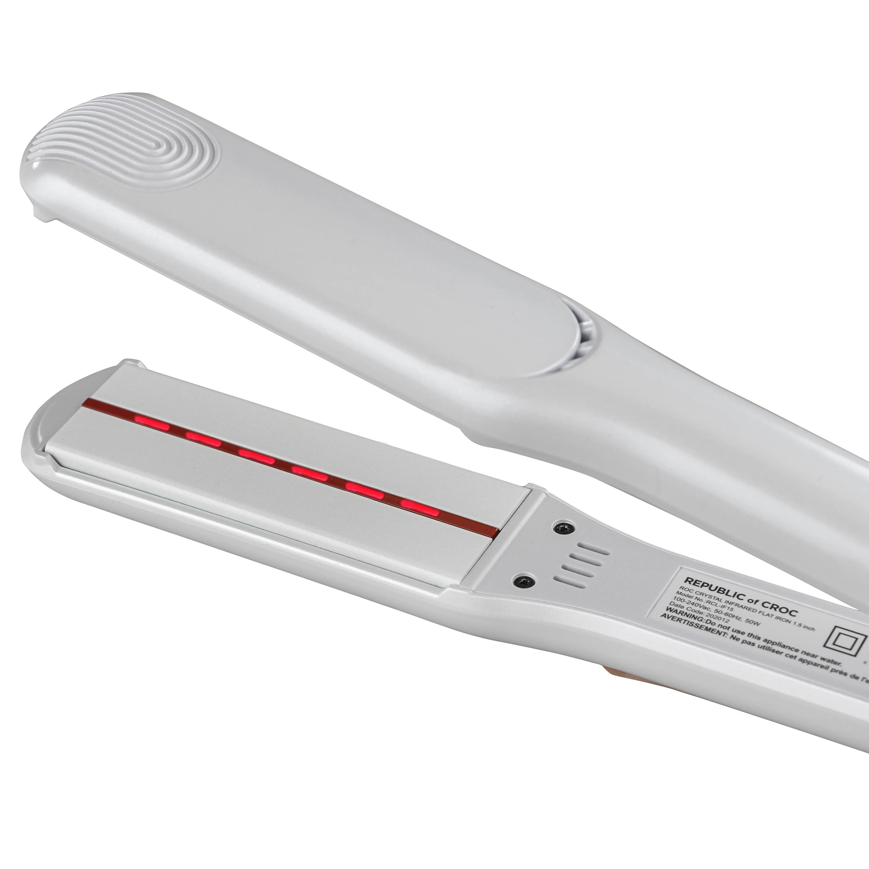 Hot Selling Custom Professional Fast Heater salon infrared White Tourmaline ceramic floating plates Hair Straightener