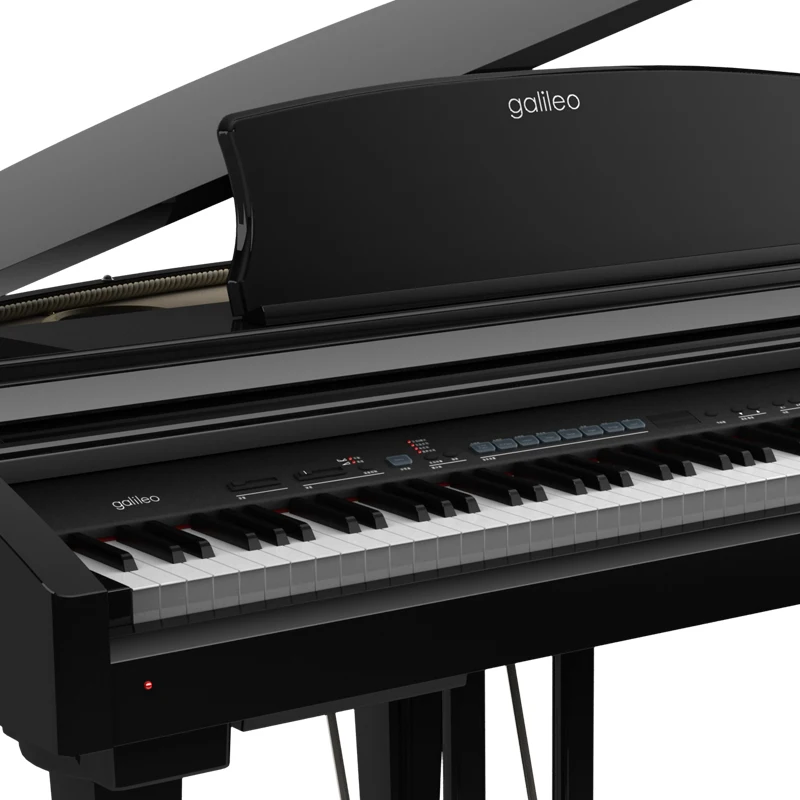 Wholesale Black hi-gloss 88 hammer action mini-grand piano digital piano incl bench