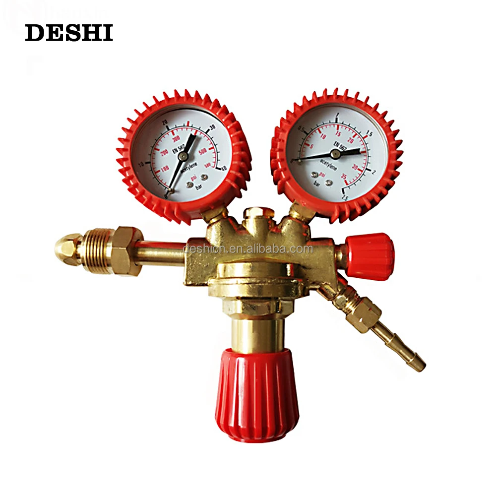 DESHI Copper material oxygen/acetylene/propane/nitrogen pressure reducer Italian German American industrial pressure reducer