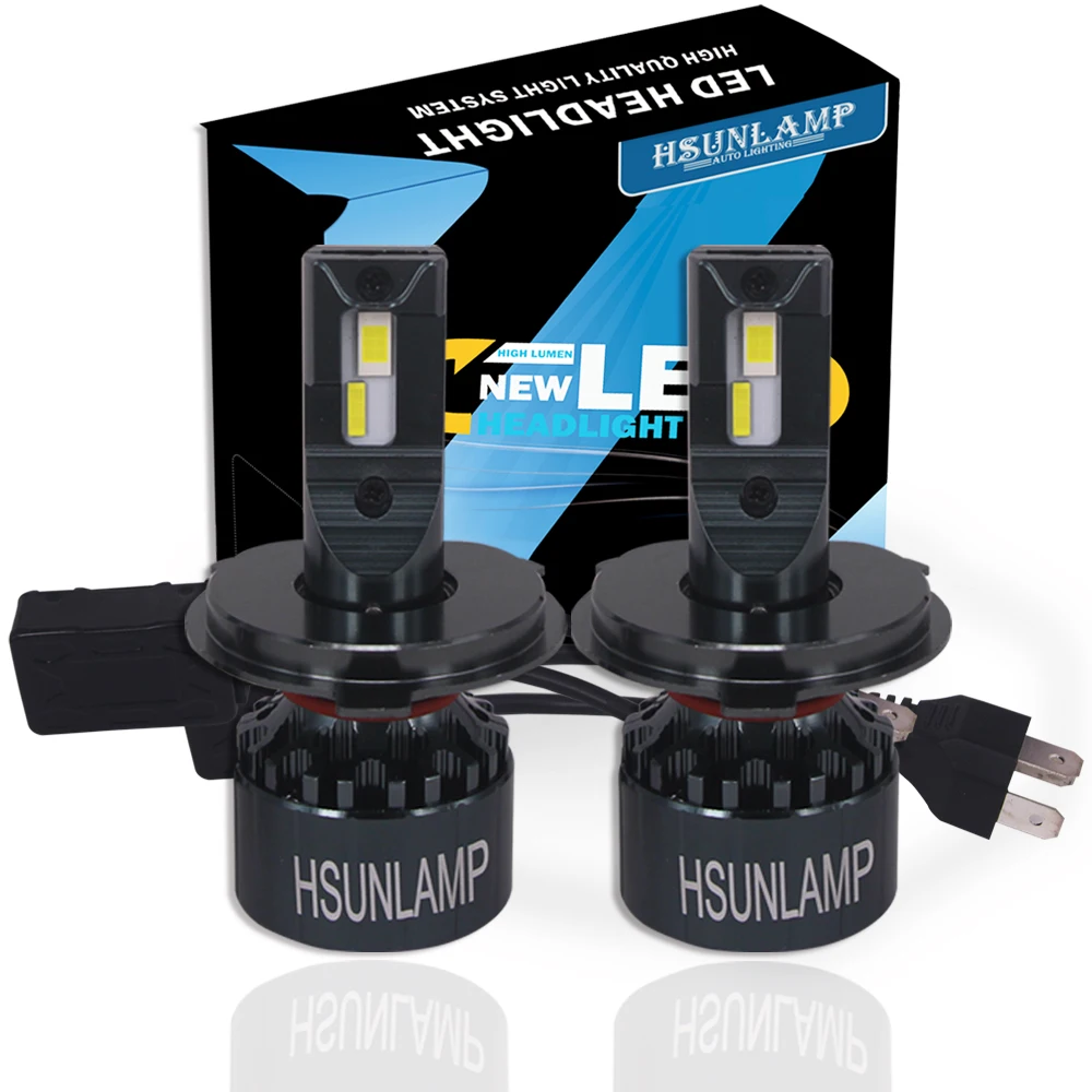 HSUN Super Bright Mini 16000LM H1 H3 H8 H11 led headlight Bulbs, 9005 HB3 9006 HB4 led Headlight,Auto Car F6 H4 H7 Led Headlight