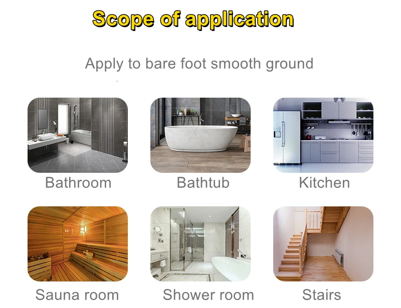 Waterproof Bathroom Clear Safety Non Abrasive Grip Shower Sticker Bathtub Anti Slip Tape for Safety
