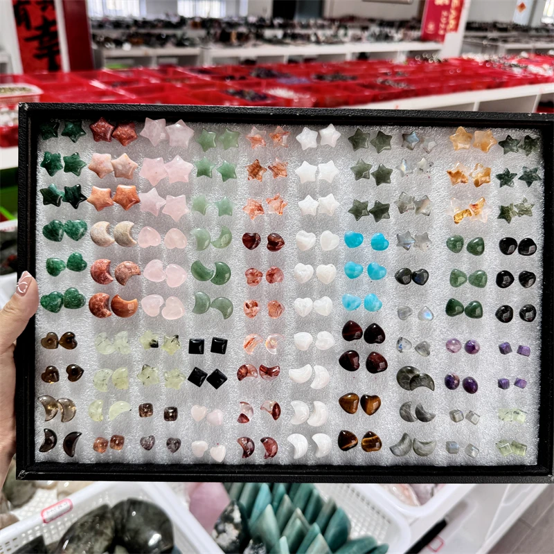 Wholesale Natural Stone Mixed Gemstone Aquamarine Earring Crystal Jewelry S925 Earrings For Sale