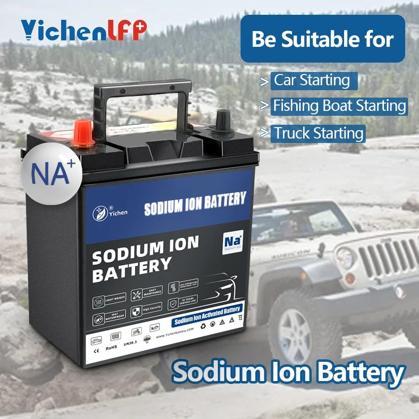 Sunpok sodium-ion battery 12V 24V 30Ah 40Ah 50Ah na ion Auto battery for car/boat/Car audio starting