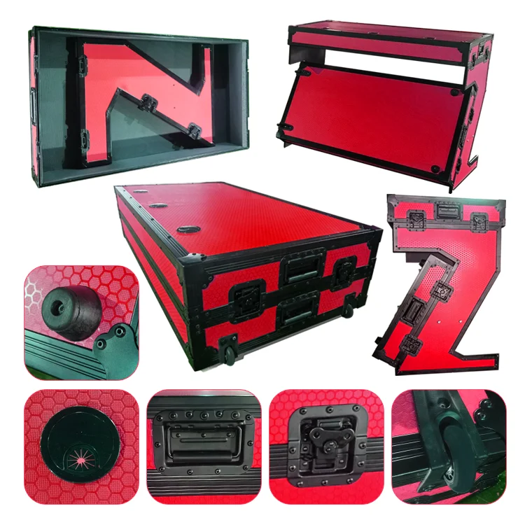 Black orange DJ Z-Table  Flight Case with  Table Portable