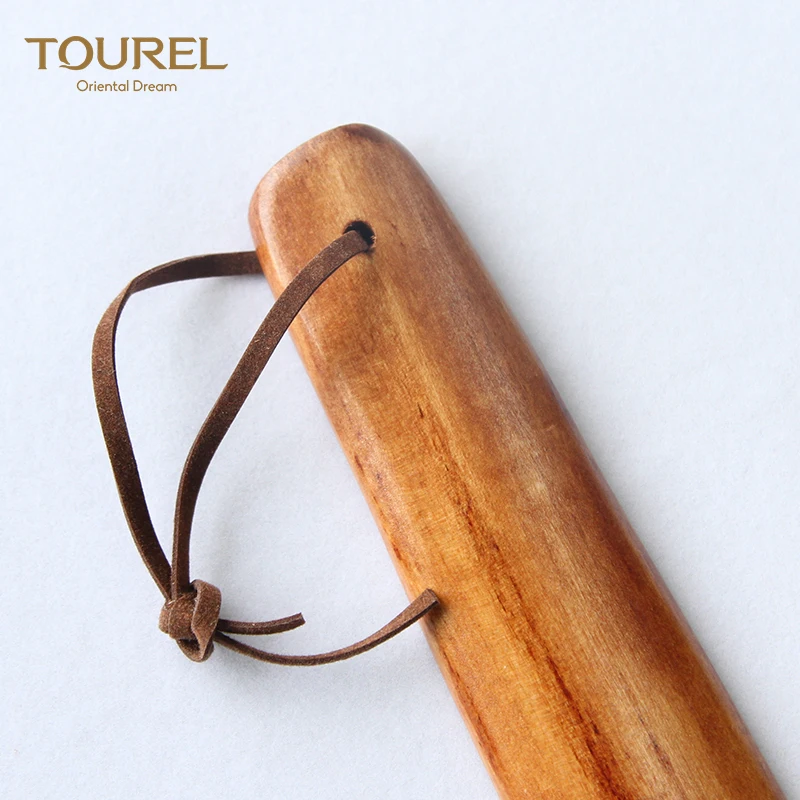 custom manufacturers personalized hotel long wood bamboo wooden shoehorn
