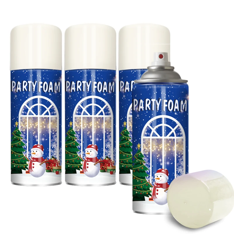 Factory Oem Allowed Colored Snow Spray Winter Harmless Aerosol Christmas Frost Spray For Christmas Holiday Windows