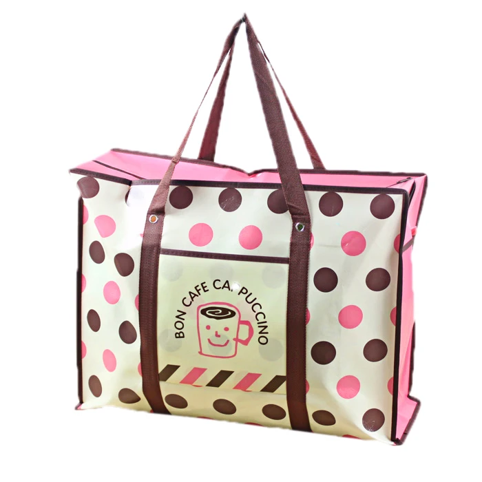 professional nonwoven zipper bag with outside pocket