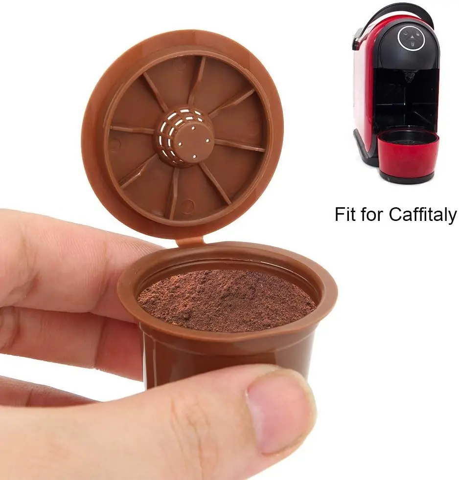 Reusable coffee pods for coffee maker, plastic fit for coffee maker, italian replacement coffee filter/Caffitaly coffee capsule
