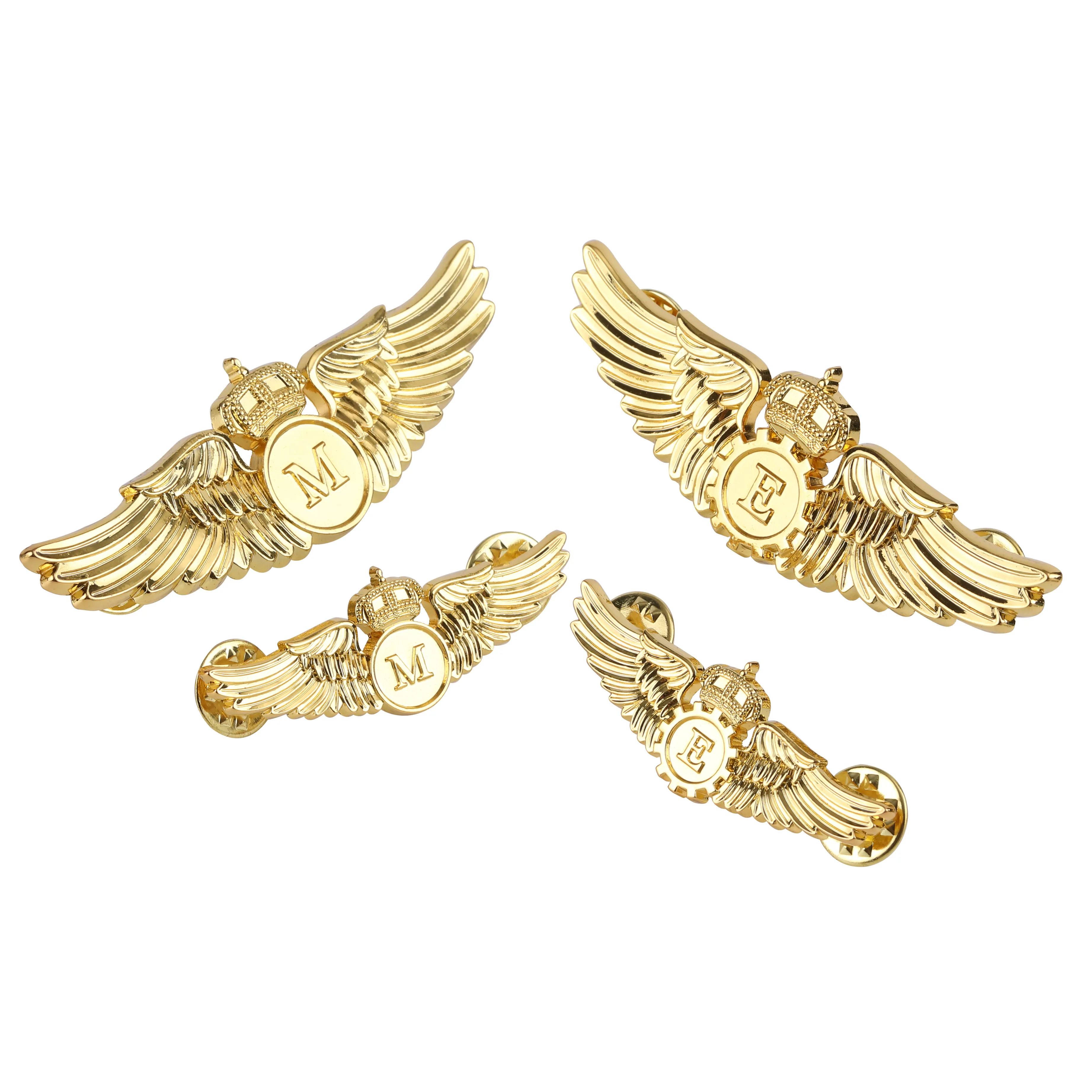 Высококачественная 3d-униформа персонажа пилота, крылья, военный значок, изготовитель, эмблема безопасности, металлические значки