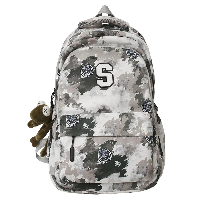 Factory Wholesale  Fashion Stylish Camouflage Custom Logo Backpack Boys Bagpack for School