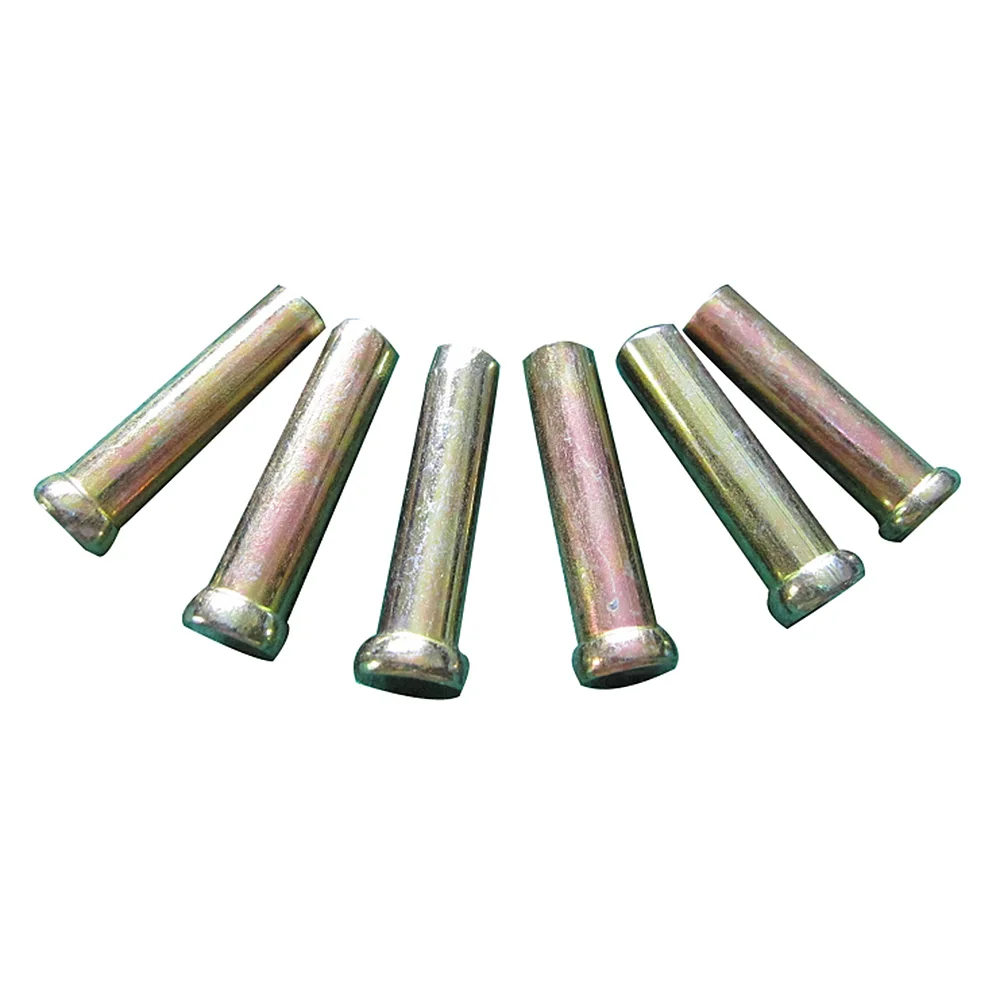 M6X35 yellow zinc plated round flat head steel solid metal rivet