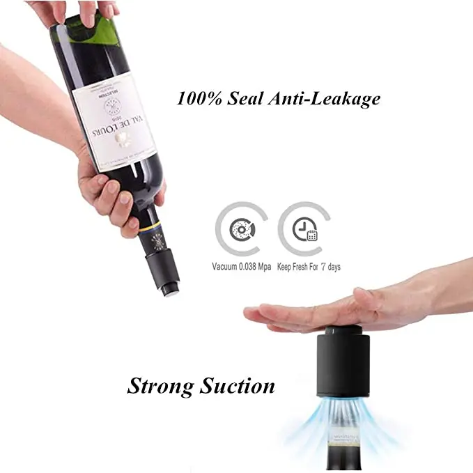Wine Corks Keep Fresh Reusable Wine Preserver Bottle Saver Time Scale Record Design Wine and Champagne Bottle Vacuum Stopper
