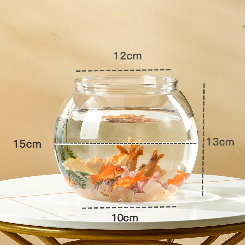 New Arrival Plastic PET material thickened living room fish tank high transparent small desktop fish tank