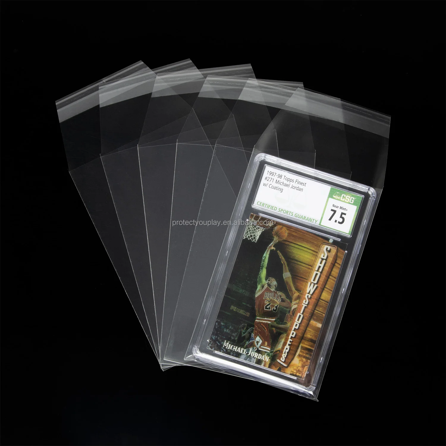 Perfect Fit Size Sleeves for CSG Graded Sports Card Slab Resealable CGC Graded Card Sleeves