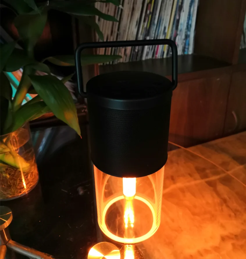 Outdoor Portable Wireless Speaker with LED light waterproof BT mini speakers with USB power bank usage