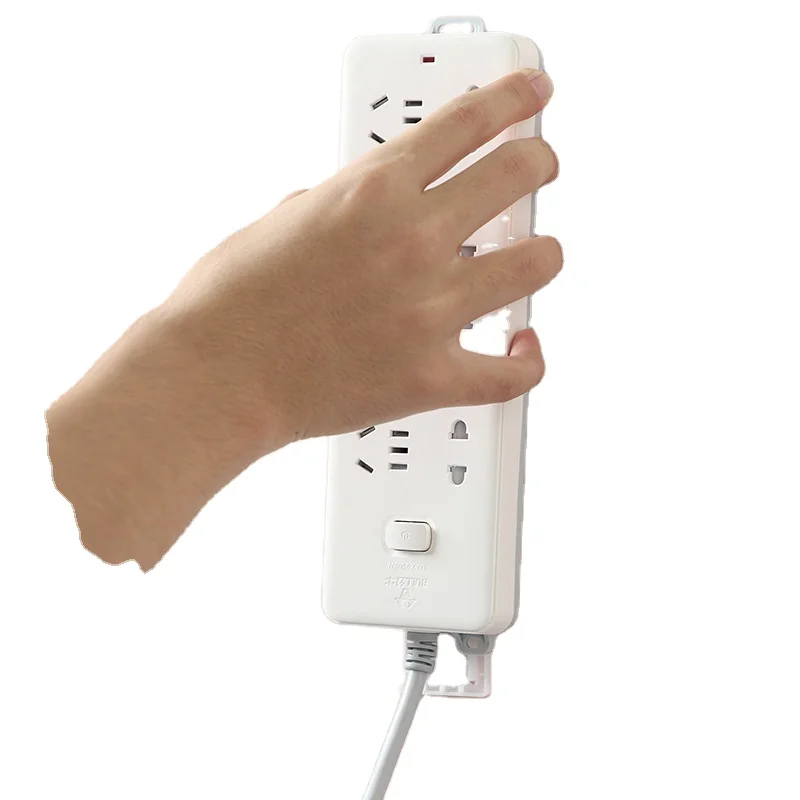 Seamless Punch Free Stable Space-saving Socket Holders Wall-mounted Self Adhesive Plug Storage Racks Household Accessories