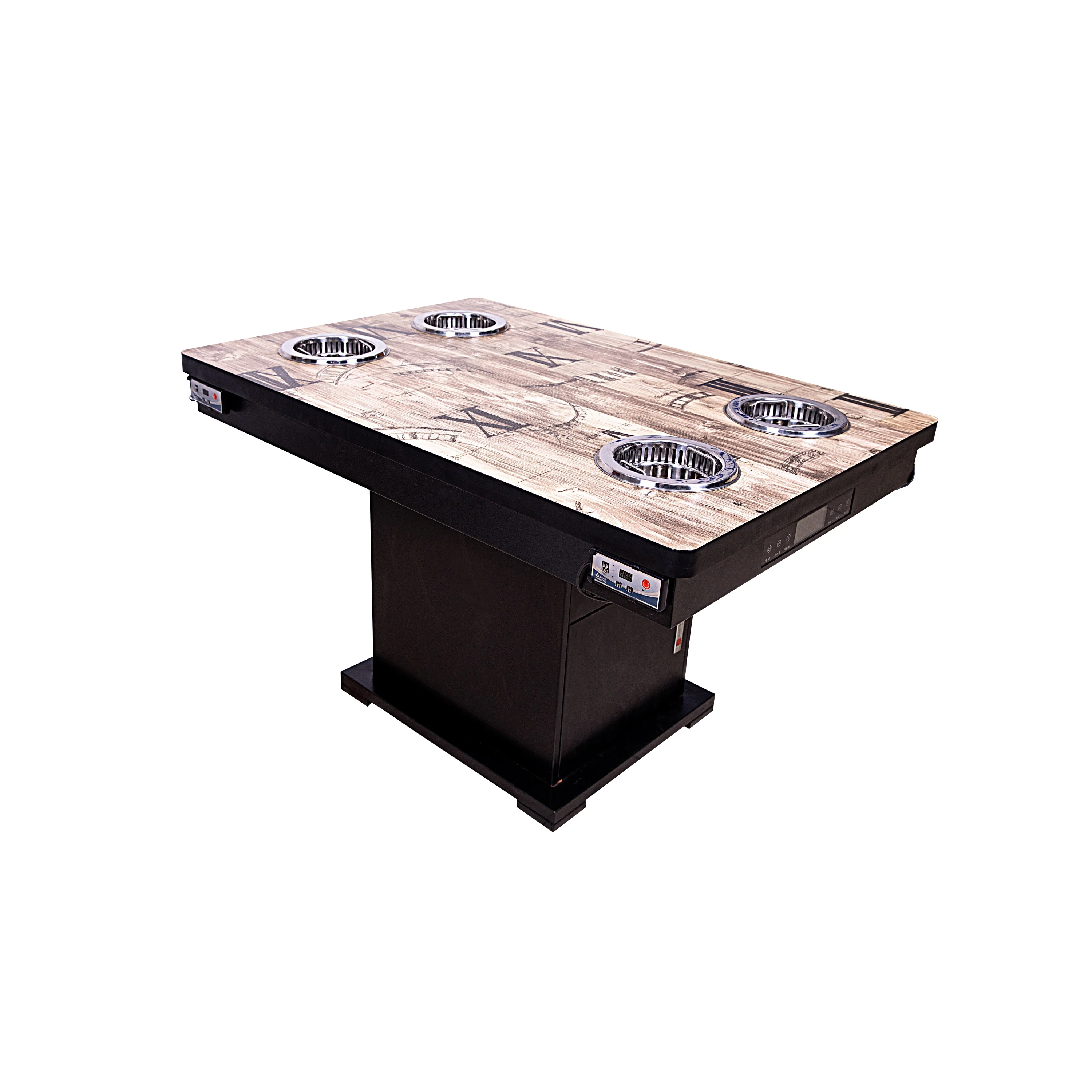 Commercial Built in Hot Pot Table Smokeless Dining Mini Hot Pot Table Chinese Single Hot Pot Table