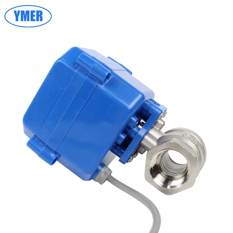 Mini  2-way Ac22OV  electric motor ball valve stainless steel  for garden water irrigation 1/2inch NC NO flow control valve