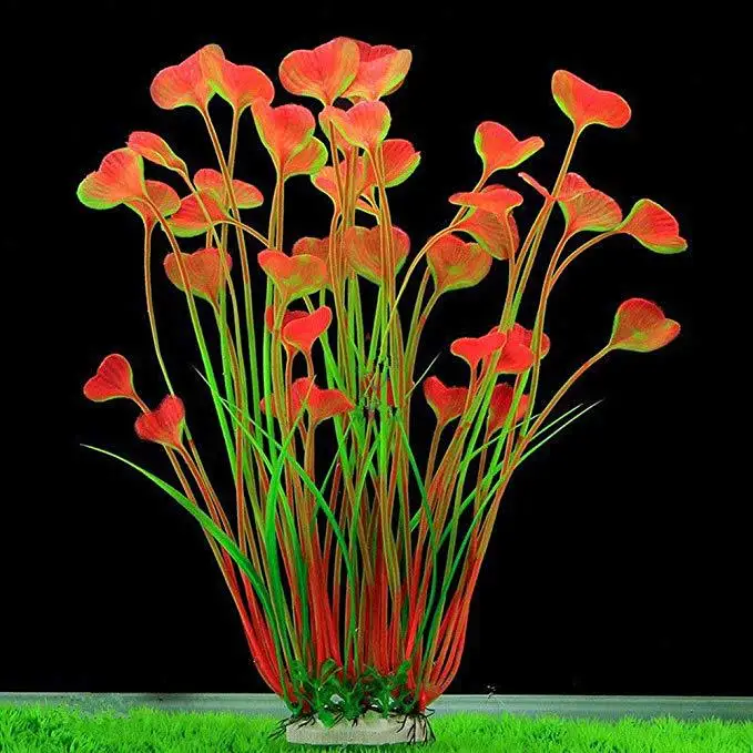 Medium Aquatic Plant Decorations for Freshwater Aquarium Custom-Size Resin Fish Plant Accessoire for Water Usage